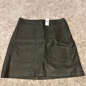 Loft Imitation Leather Skirt